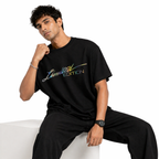 VA Oversized Black Limited Edition T-Shirt – Premium 240 GSM Cotton Drop Shoulder Fit