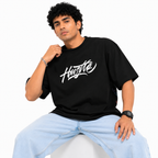 VA Oversized  Hustle T-Shirt – Premium 240 GSM Cotton Drop Shoulder Fit