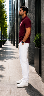VA Premium 250 GSM Airtex Maroon Polo T-Shirt – Breathable High-Quality Polo