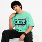 VA Oversized Mint Green Designer T-Shirt – Premium 240 GSM Cotton Drop Shoulder Fit