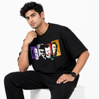 VA Oversized Black Legends T-Shirt – Premium 240 GSM Cotton Drop Shoulder Fit