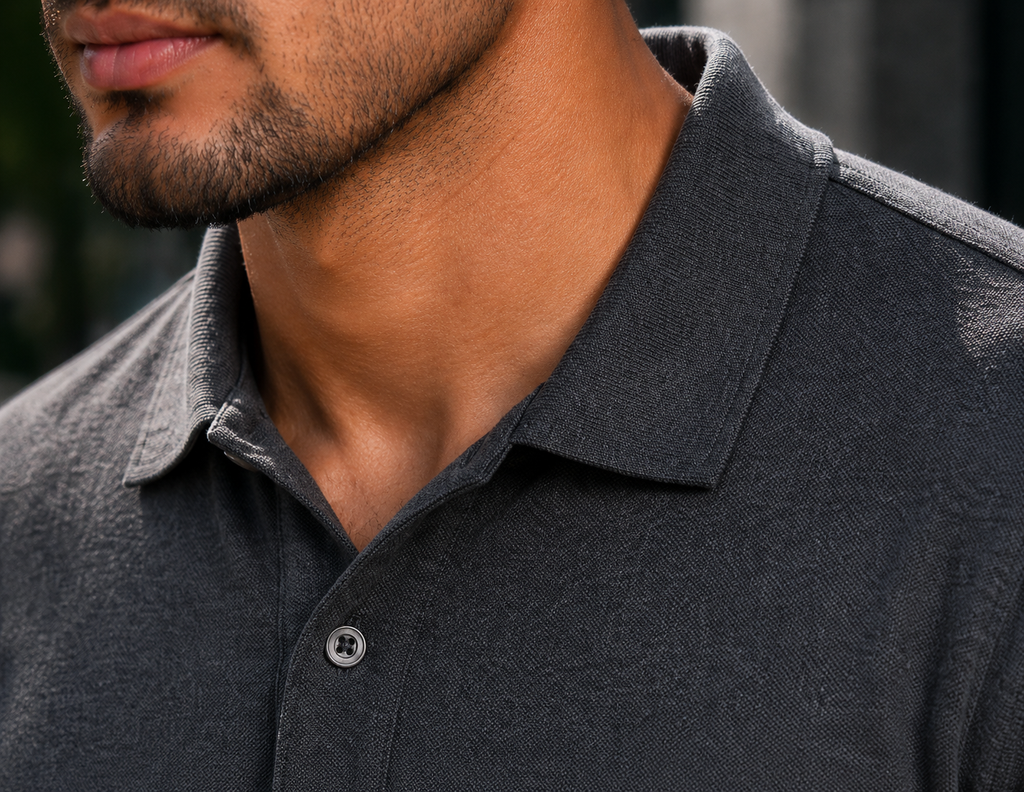 VA Premium 250 GSM Airtex Charcoal Grey Polo T-Shirt – Breathable High-Quality Polo