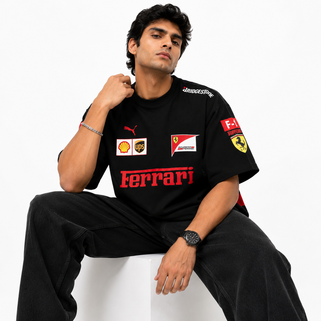 VA Ferrari Black Edition Oversized Tee