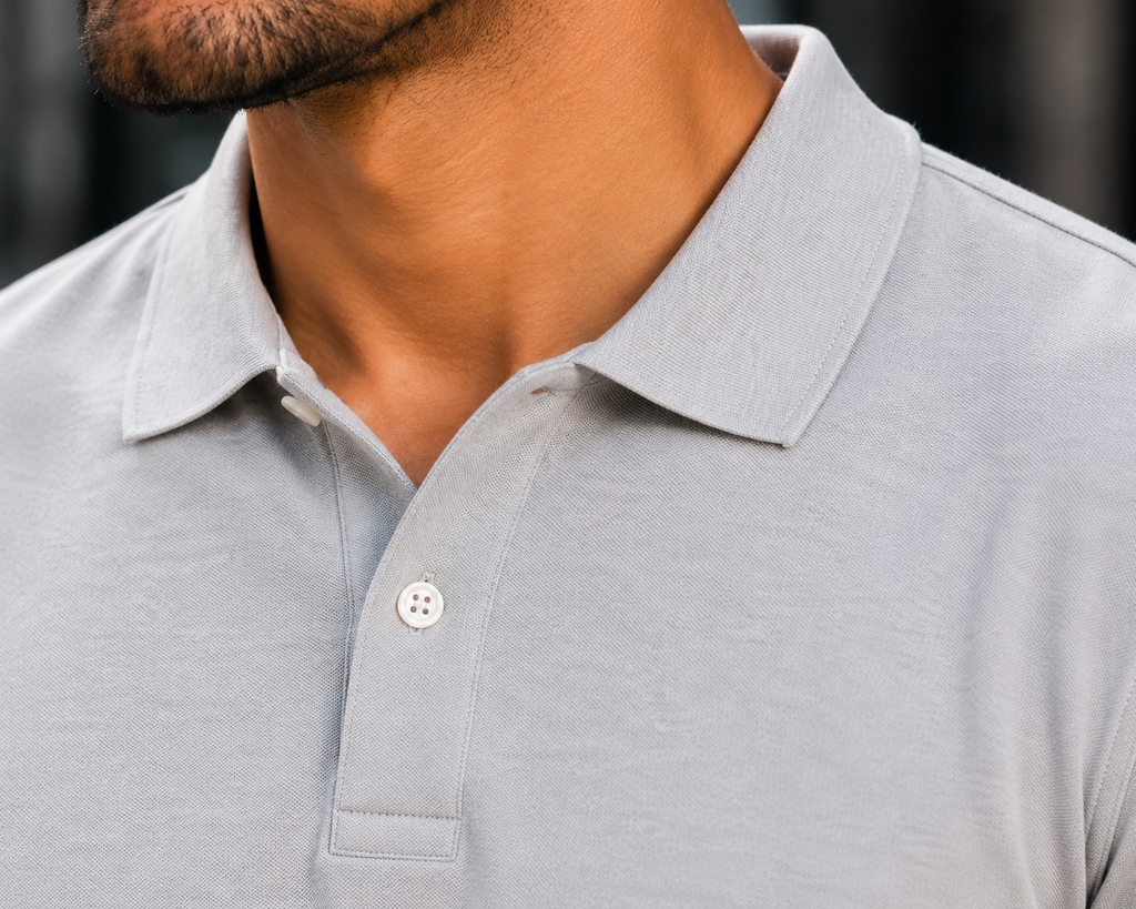 VA Premium 250 GSM Airtex Grey Polo T-Shirt – Breathable High-Quality Polo