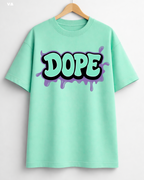 VA Oversized Mint Green Designer T-Shirt – Premium 240 GSM Cotton Drop Shoulder Fit