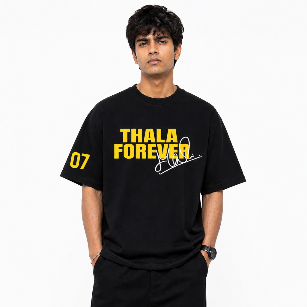 DHONI INSPIRED OVERSIZED TEES  240 GSM PURE COTTON  - THE V APPAREL