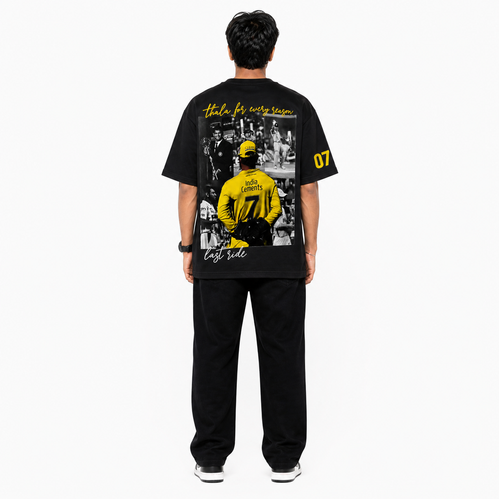 DHONI INSPIRED OVERSIZED TEES  240 GSM PURE COTTON  - THE V APPAREL