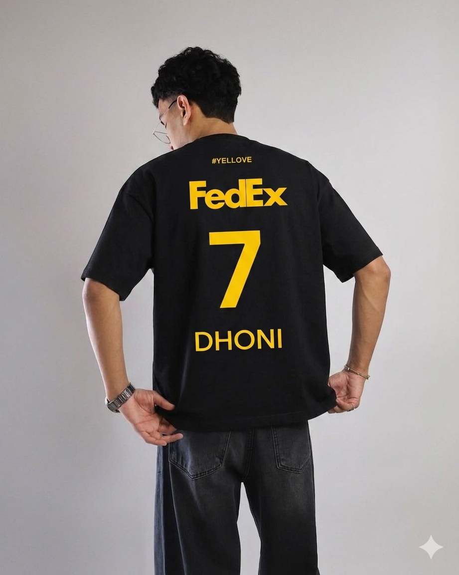 VA | CSK Inspired Oversized Tee – Black Yellove Edition