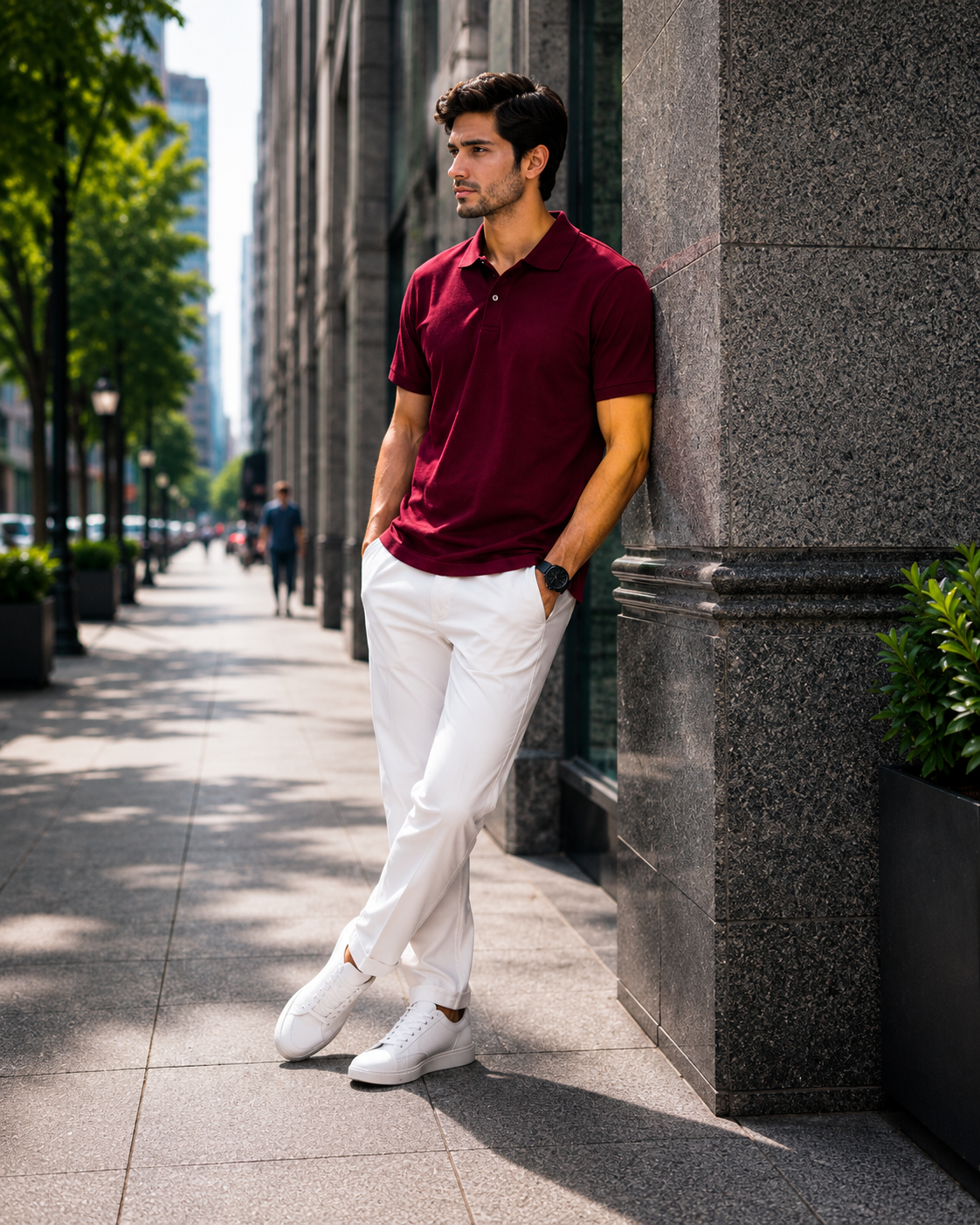 VA Premium 250 GSM Airtex Maroon Polo T-Shirt – Breathable High-Quality Polo
