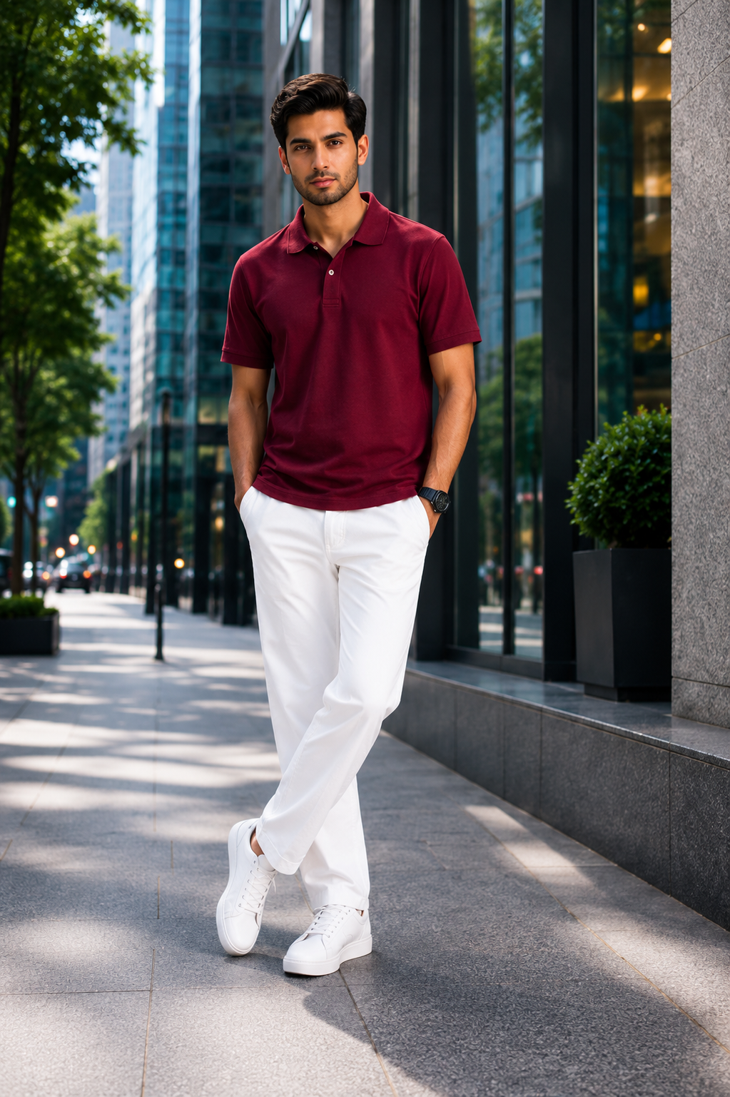VA Premium 250 GSM Airtex Maroon Polo T-Shirt – Breathable High-Quality Polo