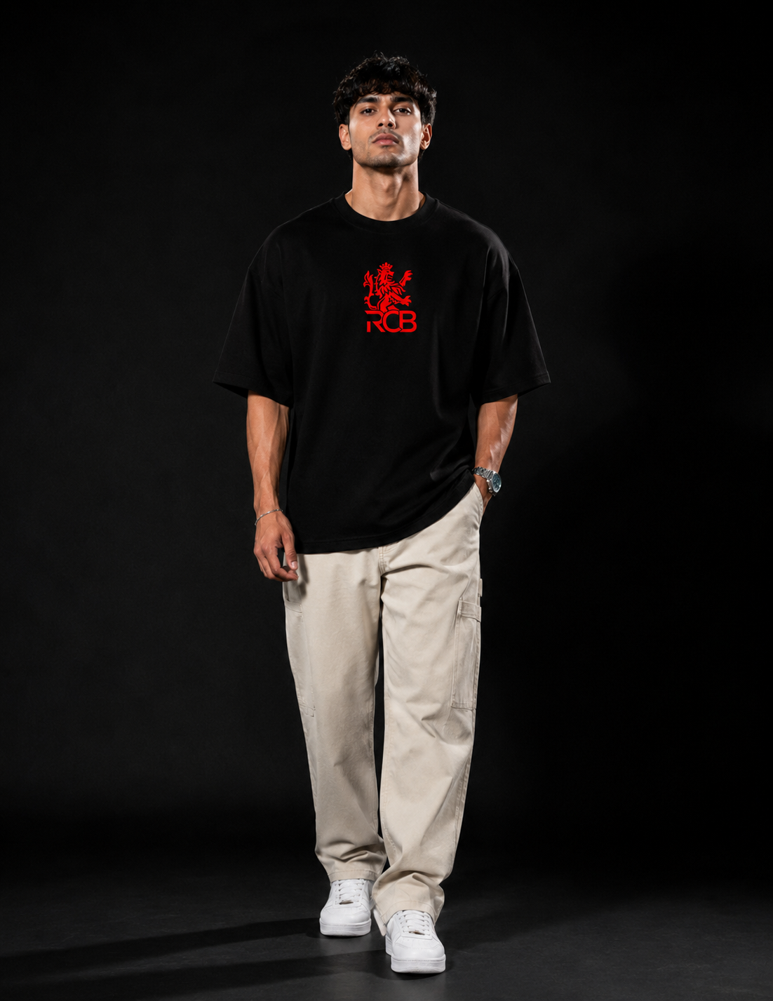 VA RCB Virat Kohli Fan Edition Oversized T-Shirt | 240 GSM Premium Cotton