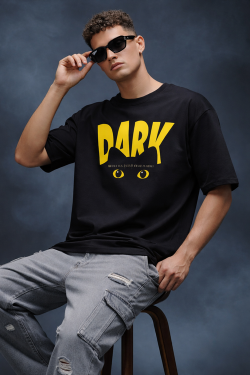 DARK Oversized Fit Printed T-Shirt