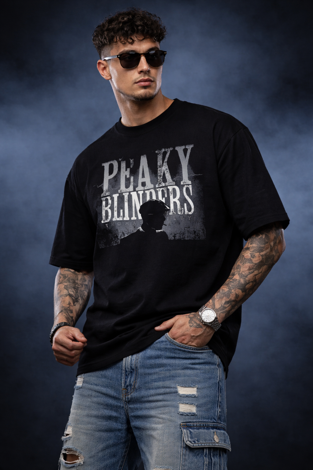 Peaky Blinders Oversized Fit Printed T-Shirt