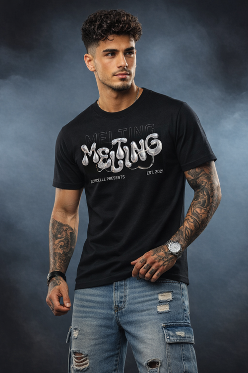 Melting Regular Fit Printed T-Shirt