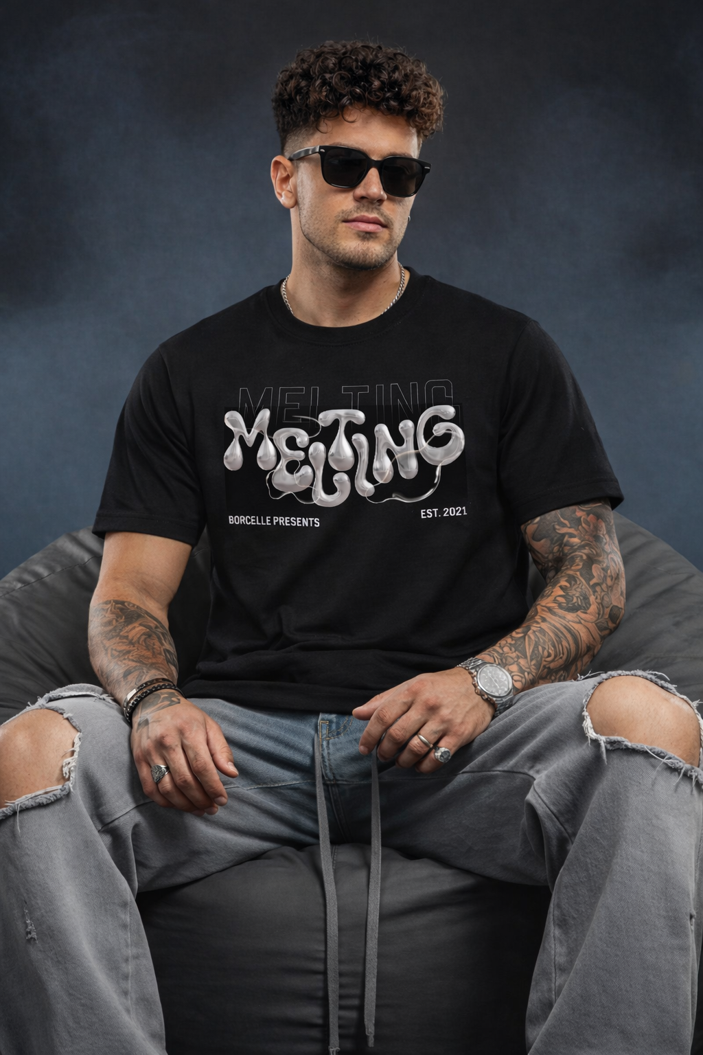 Melting Regular Fit Printed T-Shirt