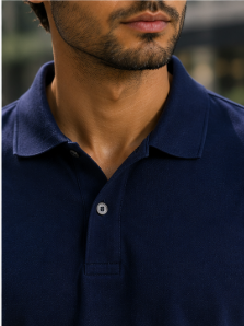 VA Premium 250 GSM Airtex Navy Blue Polo T-Shirt – Breathable High-Quality Polo