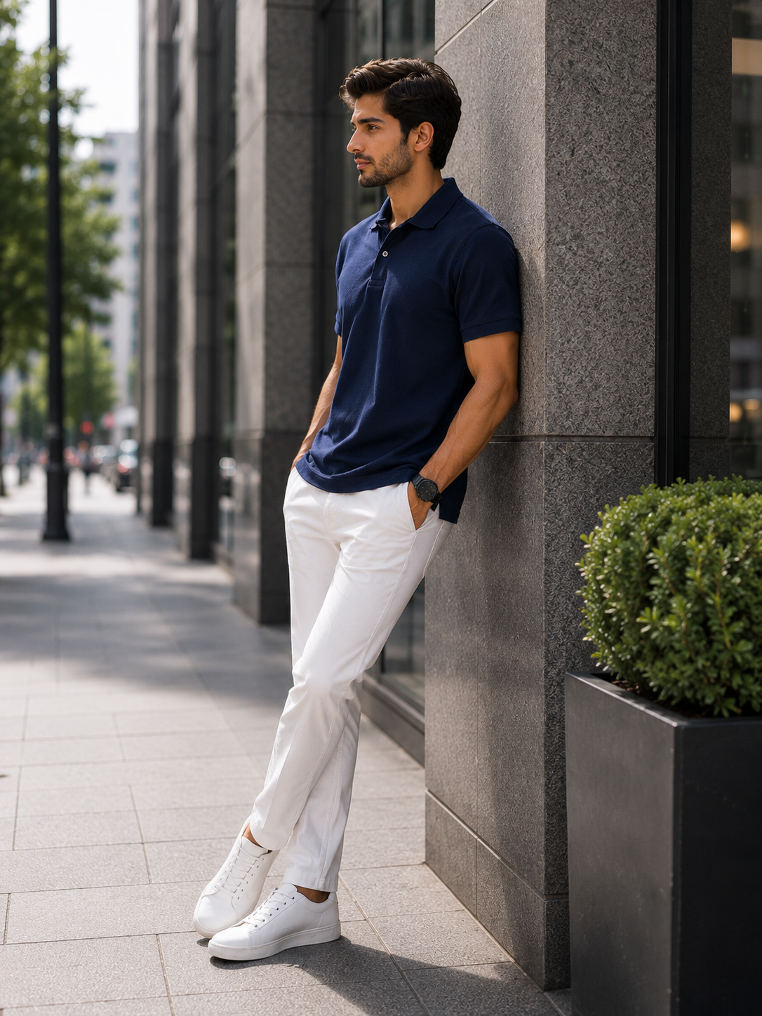 VA Premium 250 GSM Airtex Navy Blue Polo T-Shirt – Breathable High-Quality Polo